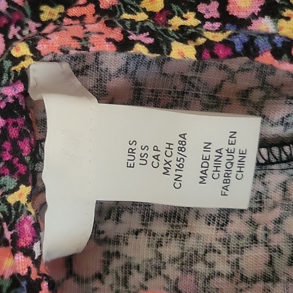 H&M Colorful Sleeveless Midi Length Floral Dress, Size Small - Picture 6 of 8
